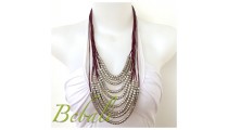 Multi Strings Seeds Beaded Fashion